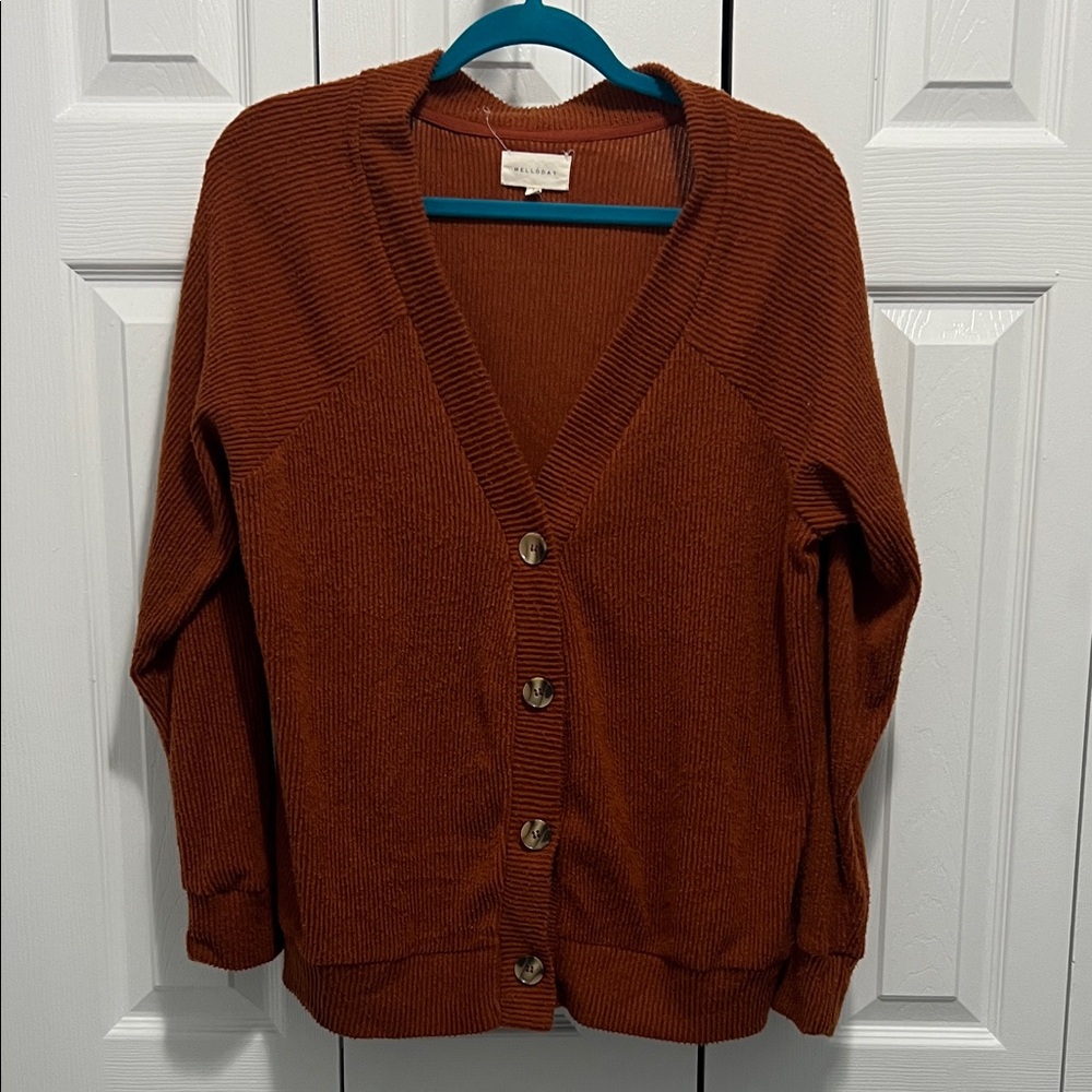 MELLODAY Women's Rust Cardigan